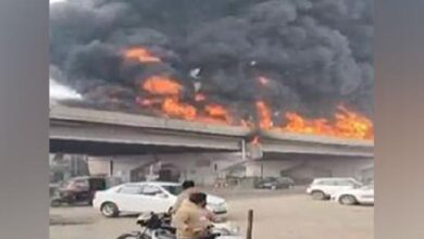 लुधियाना फ्लाईओवर पर तेल से भरे टैंकर में लगी भीषण आग, हाईवे पर मचा हड़कंप