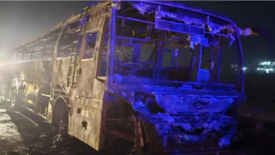 हरियाणा के नूंह में भीषण हादसा, टूरिस्ट बस में लगी आग, 8 लोग जिंदा जले