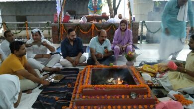 एमएलए हॉस्टल में धूमधाम से मनाया शिव मंदिर का स्थापना दिवस